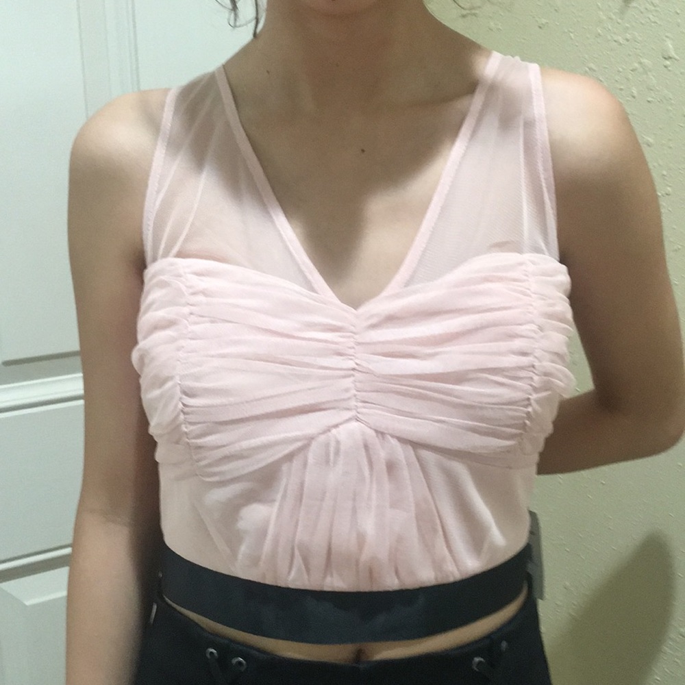 Jump Pink/Black Crop Top Size 13/14